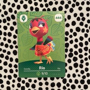 Genuine ACNH Rio amiibo card